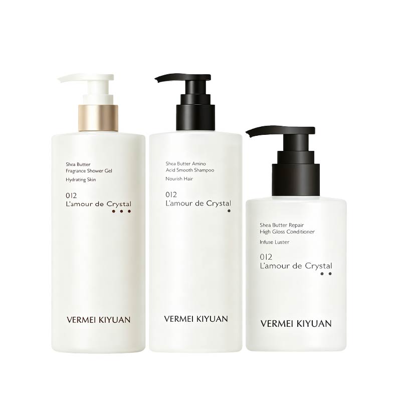 完美纪元乳木果(氨基酸柔顺洗发露500ml+倍润香氛沐浴露500ml+修护高光护发素200ml)--升级首发【超级爆款】